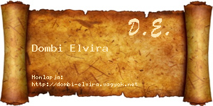 Dombi Elvira névjegykártya